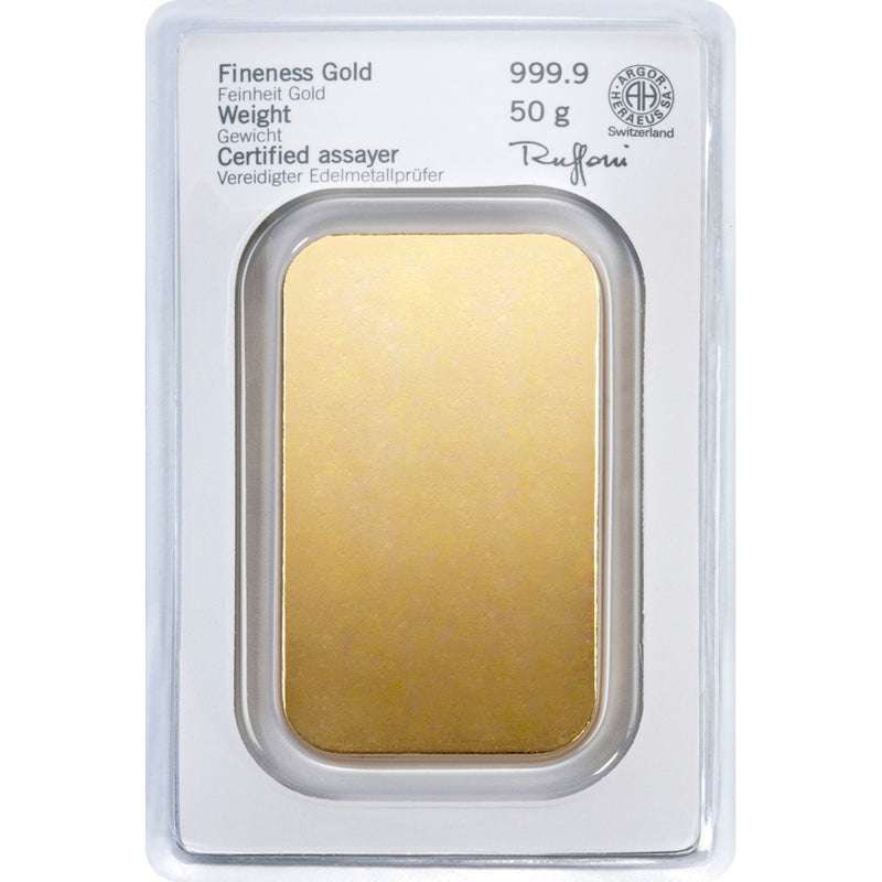 Goldbarren 50g - Heraeus
